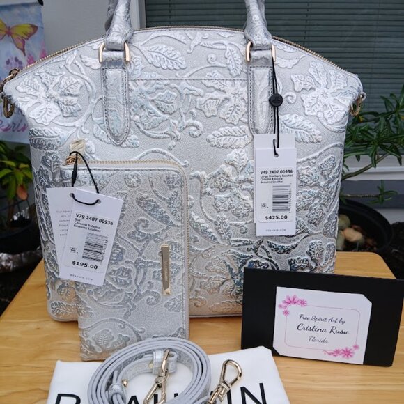 Brahmin Large Duxbury Chrome Estonia & Suri Wallet NWT - Picture 4 of 4